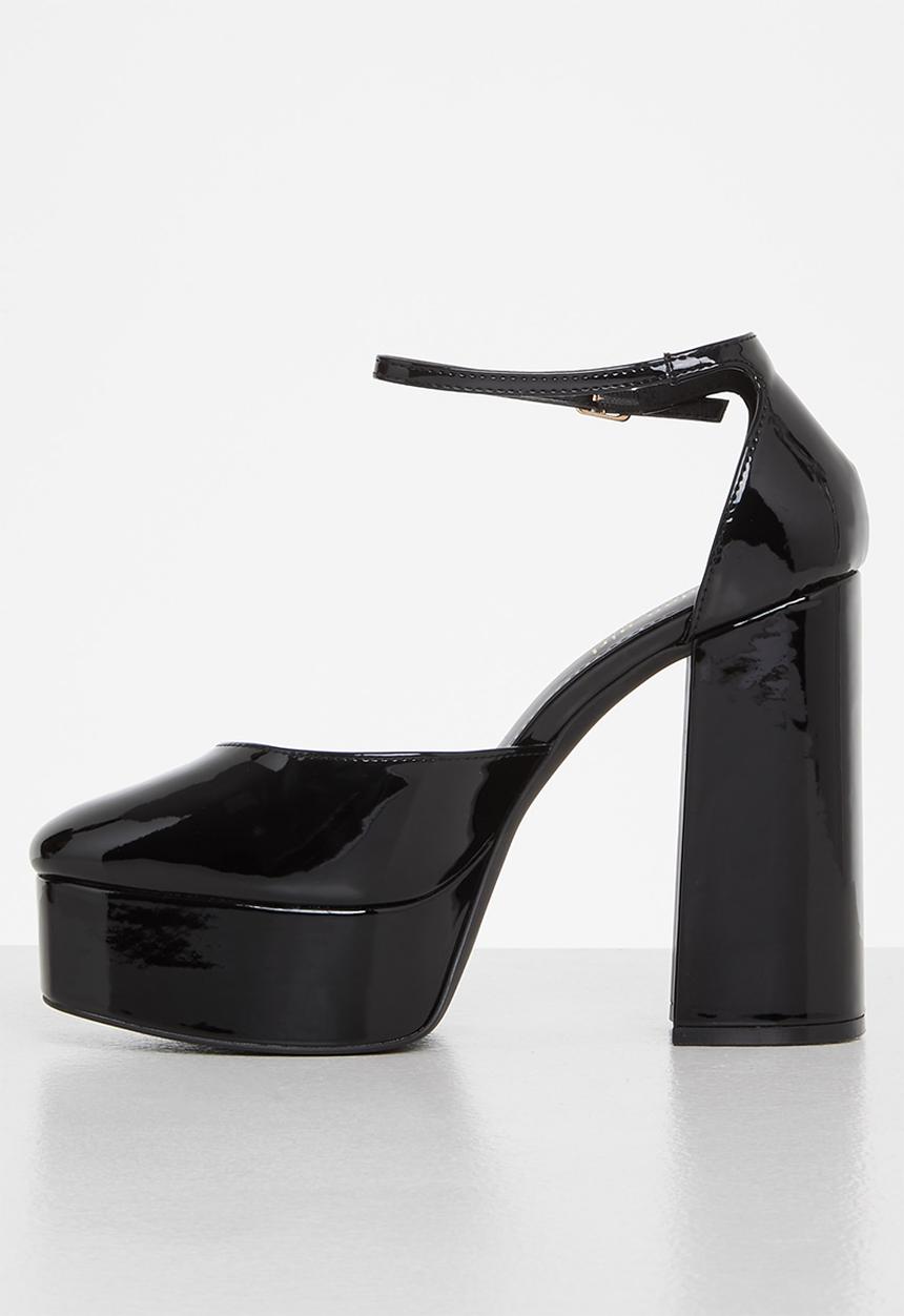 Madden Girl - Dion platform heel - black patent