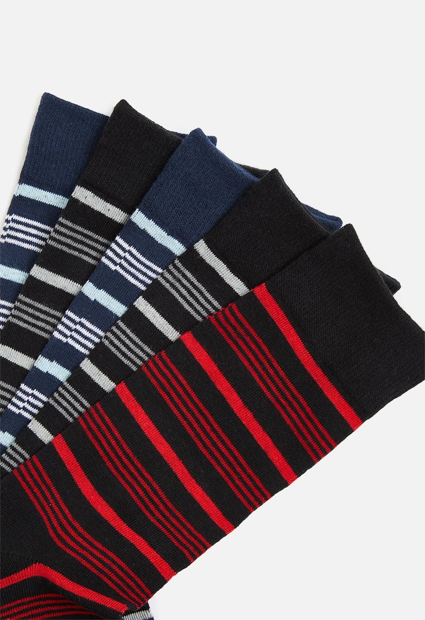 Brave Soul - Cork 5 pack stripe socks - multi