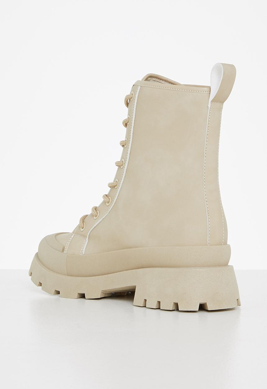 Seduction - Chunky hiking boot - beige 
