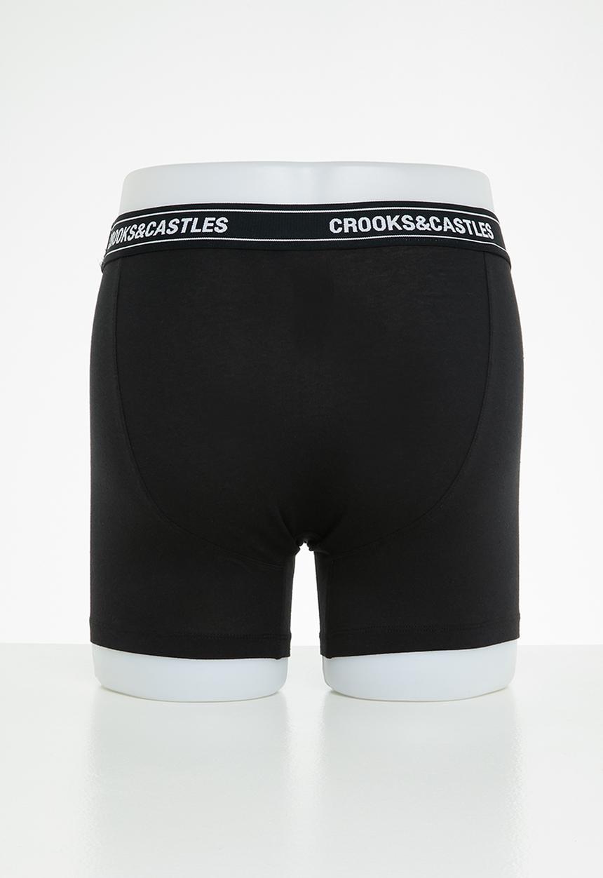 Crooks & Castle - 2-pack crooks boxers - black
