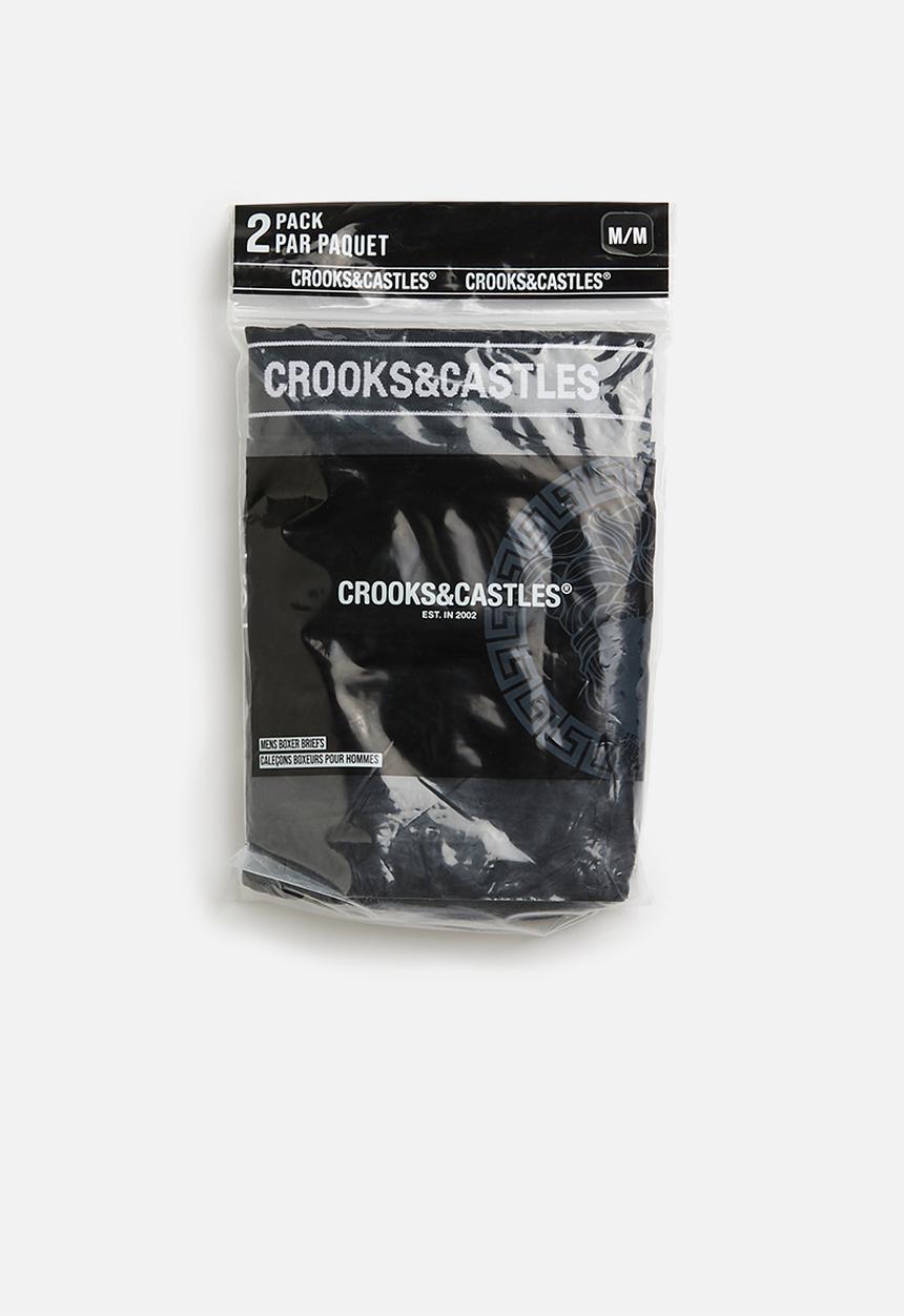 Crooks & Castle - 2-pack crooks boxers - black