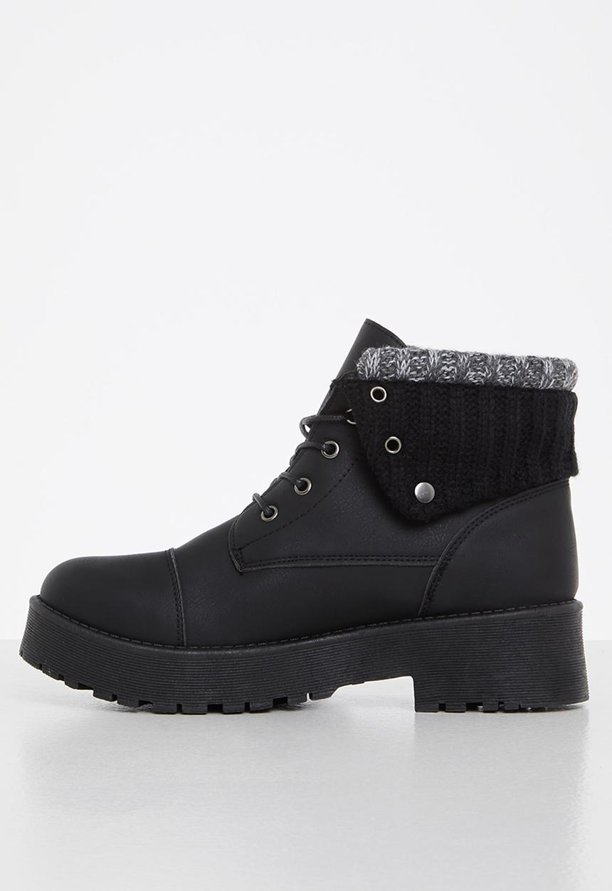 Seduction - Lined hiking boot - black
