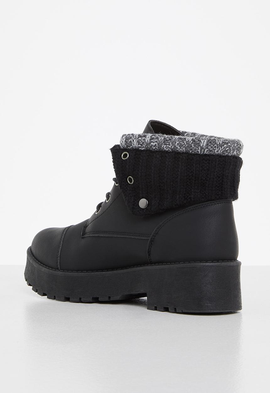 Seduction - Lined hiking boot - black