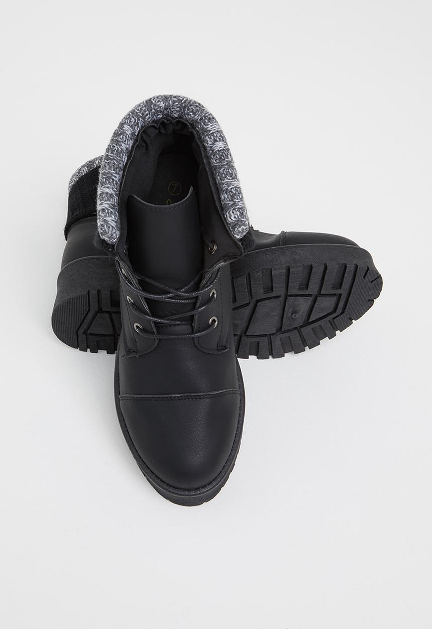 Seduction - Lined hiking boot - black