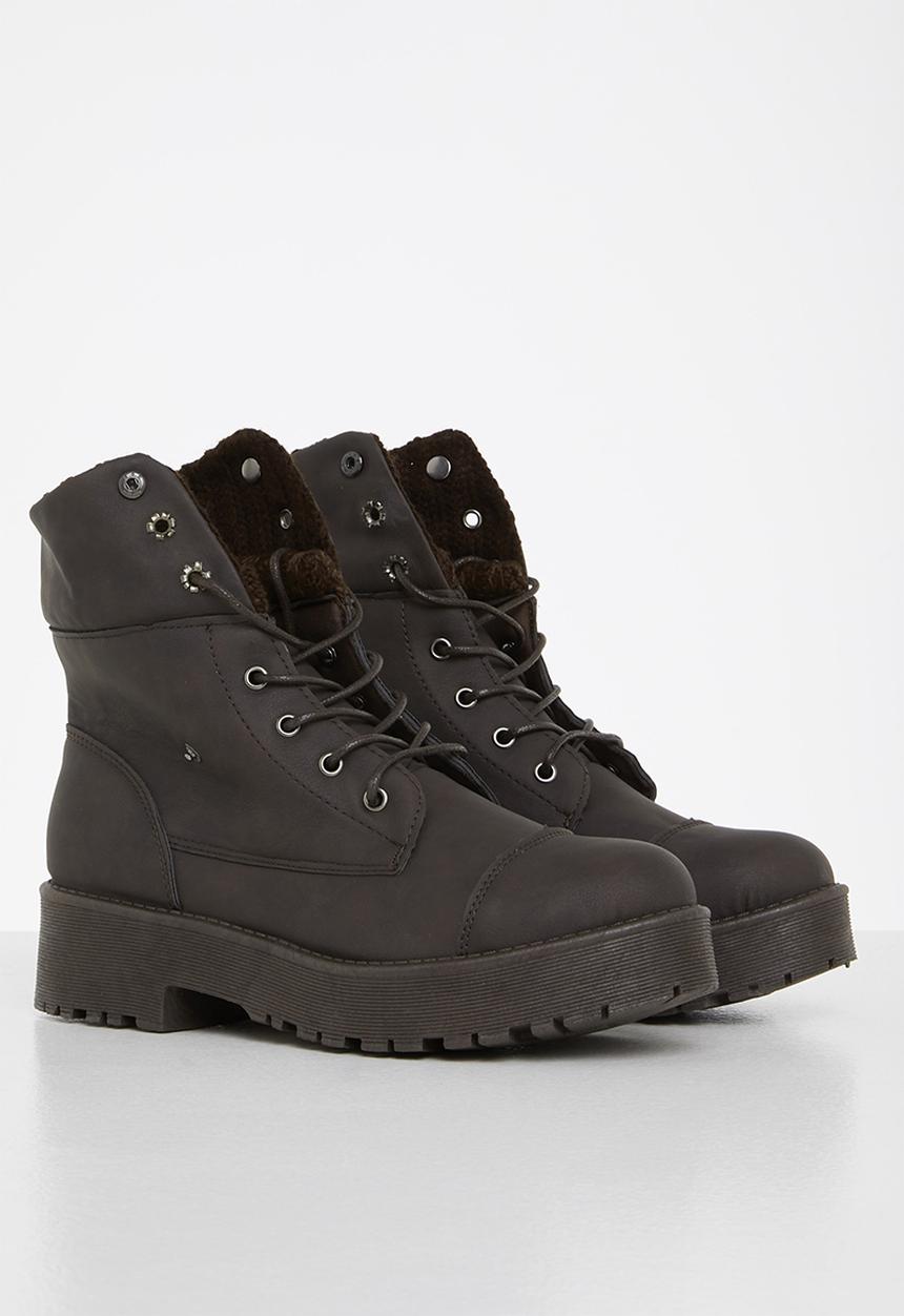 Seduction - Lined hiking boot - choc