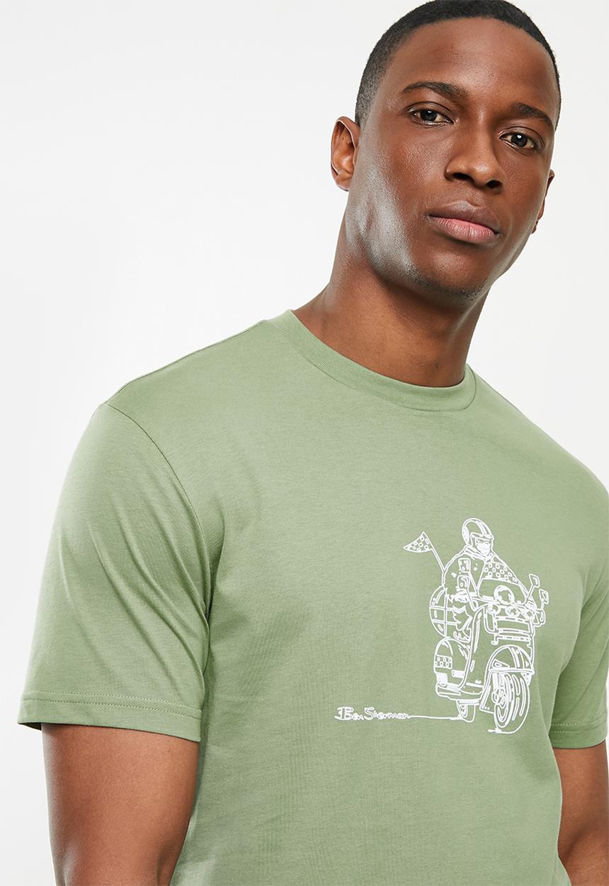 Ben Sherman - Linear cruise tee - pale khaki