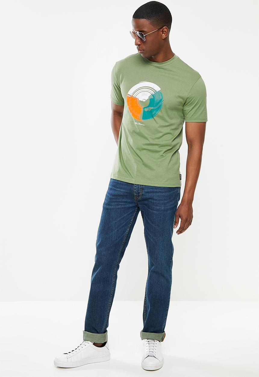 Ben Sherman - Music mash tee - pale khaki