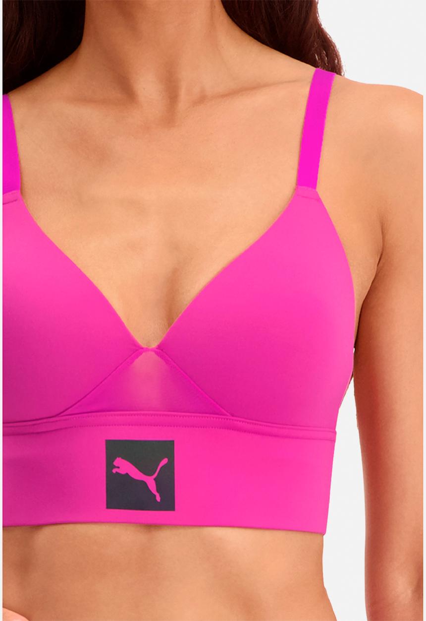 PUMA - Puma women padded longline bralette - pink