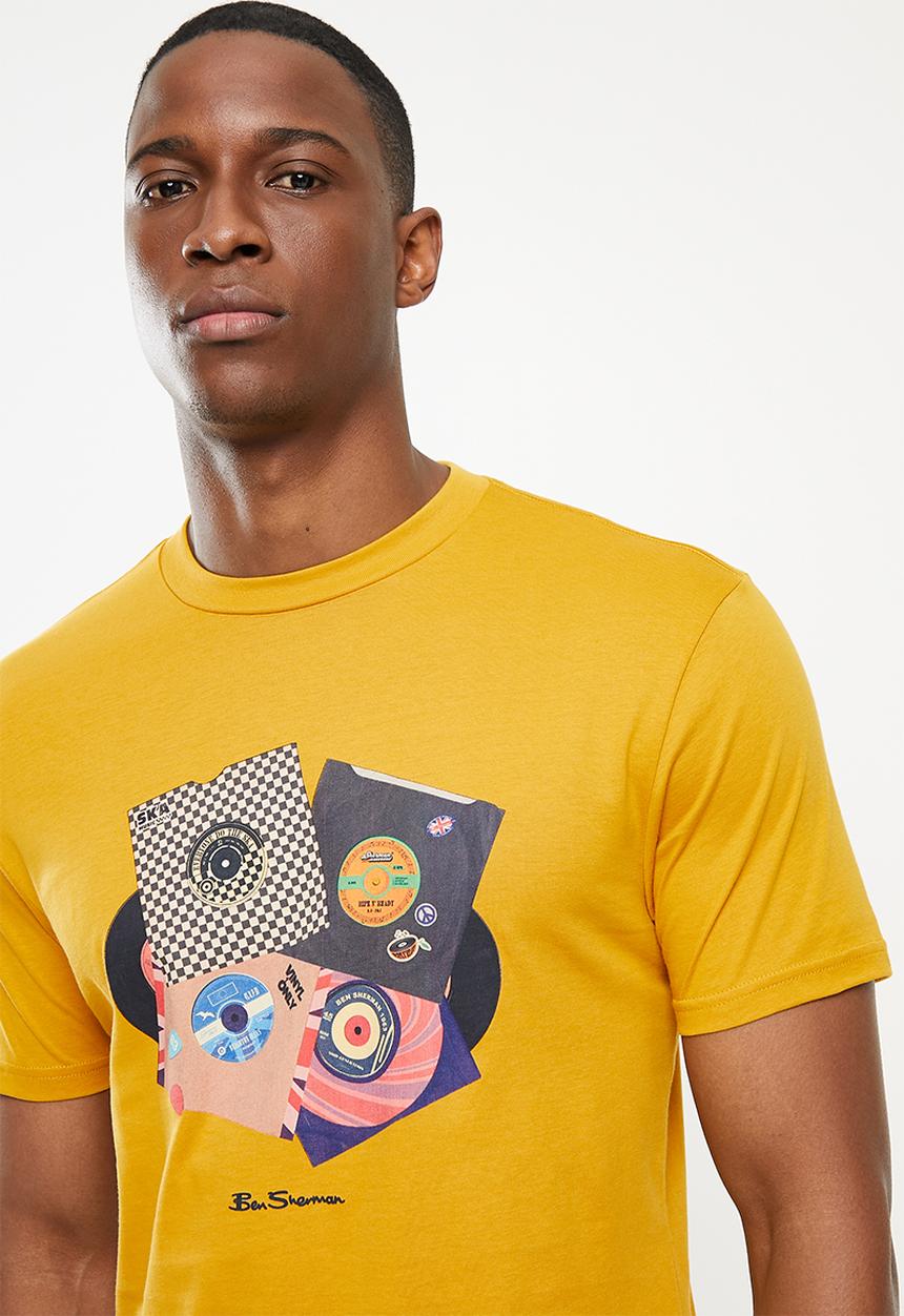 Ben Sherman - 45 Records tee - mustard