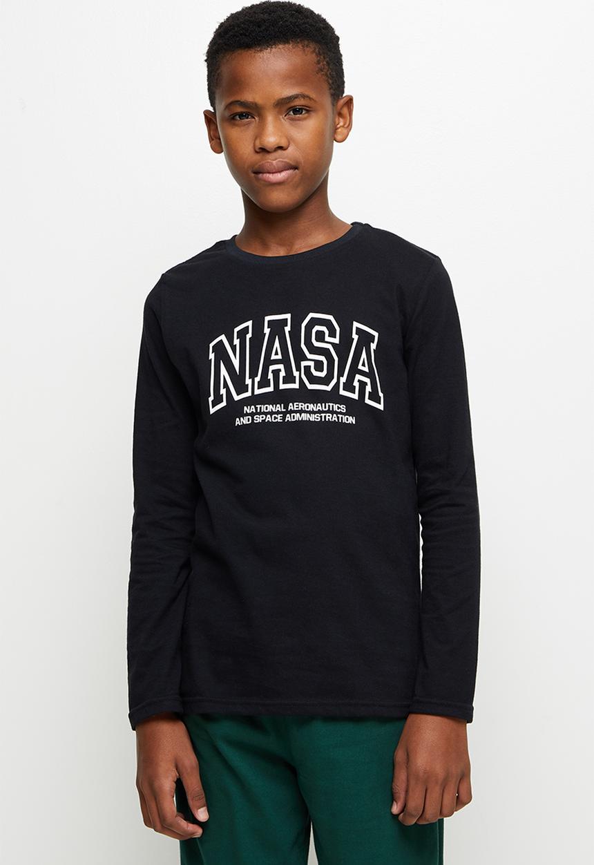 Superbalist - Boys nasa tee & pants pj set - black & green