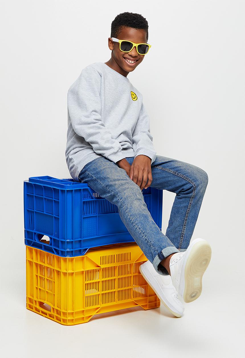 Superbalist - Boys smiley sweatshirt - grey