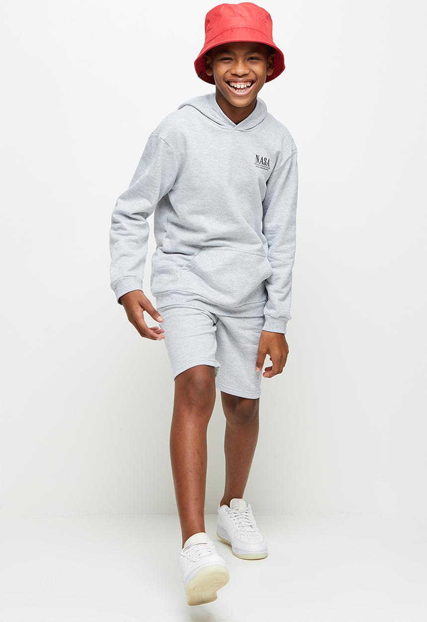Superbalist - NASA hoodie & short set - grey melange