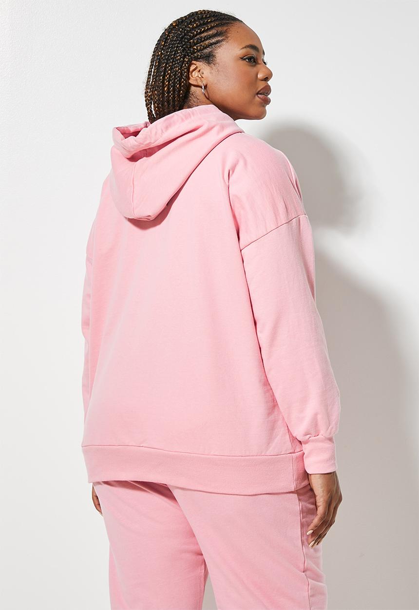 Superbalist - Longline hoodie - sea pink