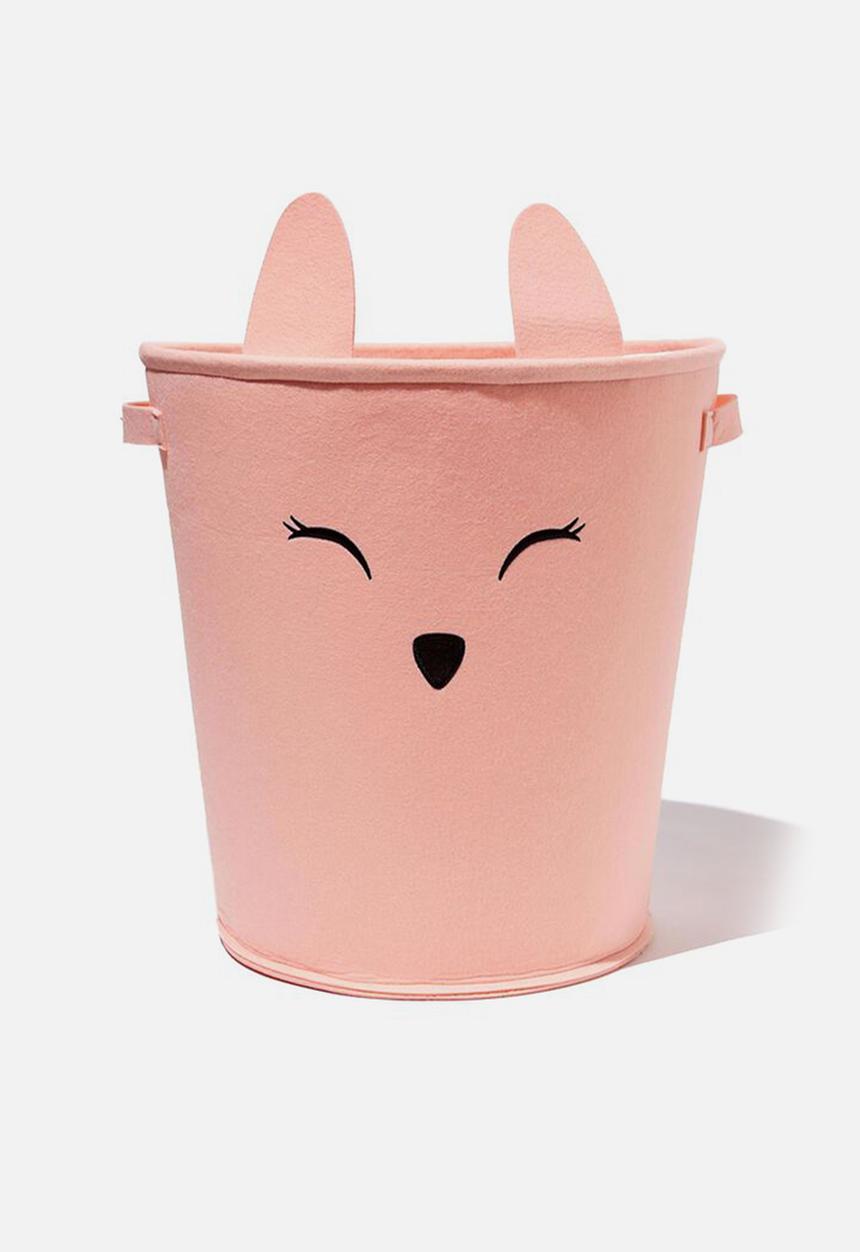 Typo - Kids novelty felt basket - crystal pink felt bunny