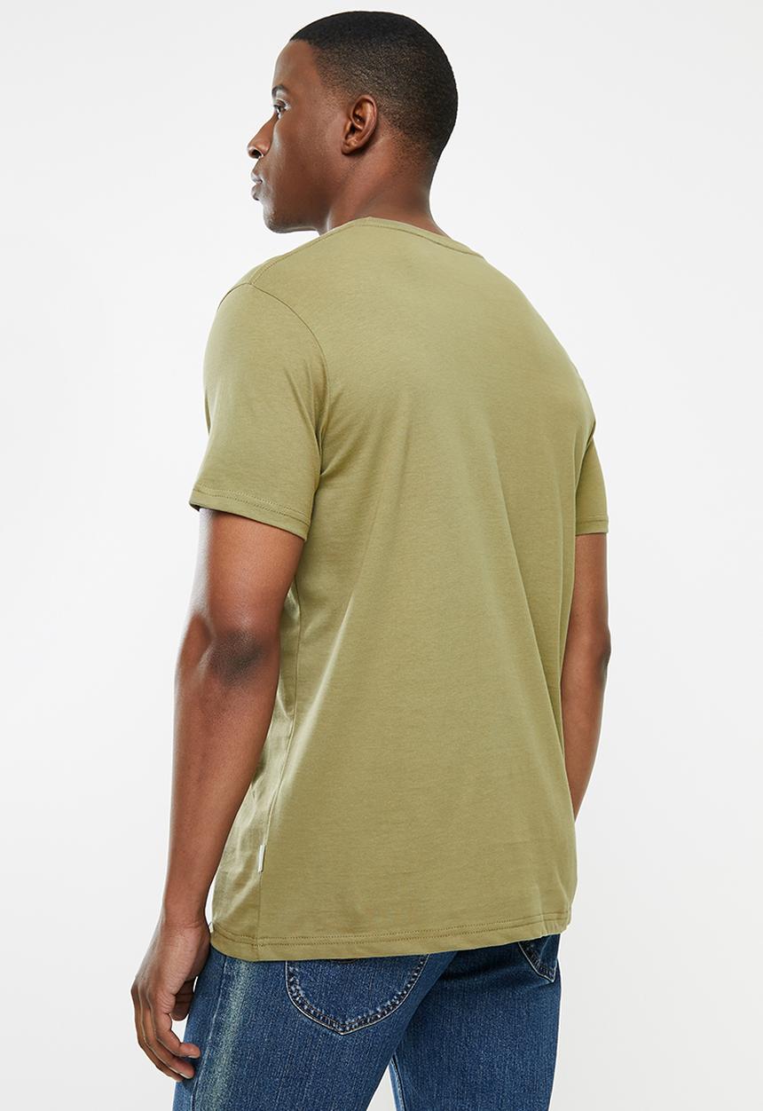 Wrangler - Box logo tee - dusty green