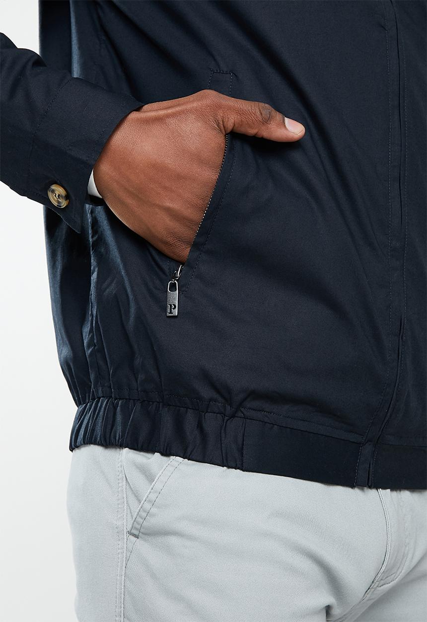 POLO - Funnel Harington Jacket  - Navy