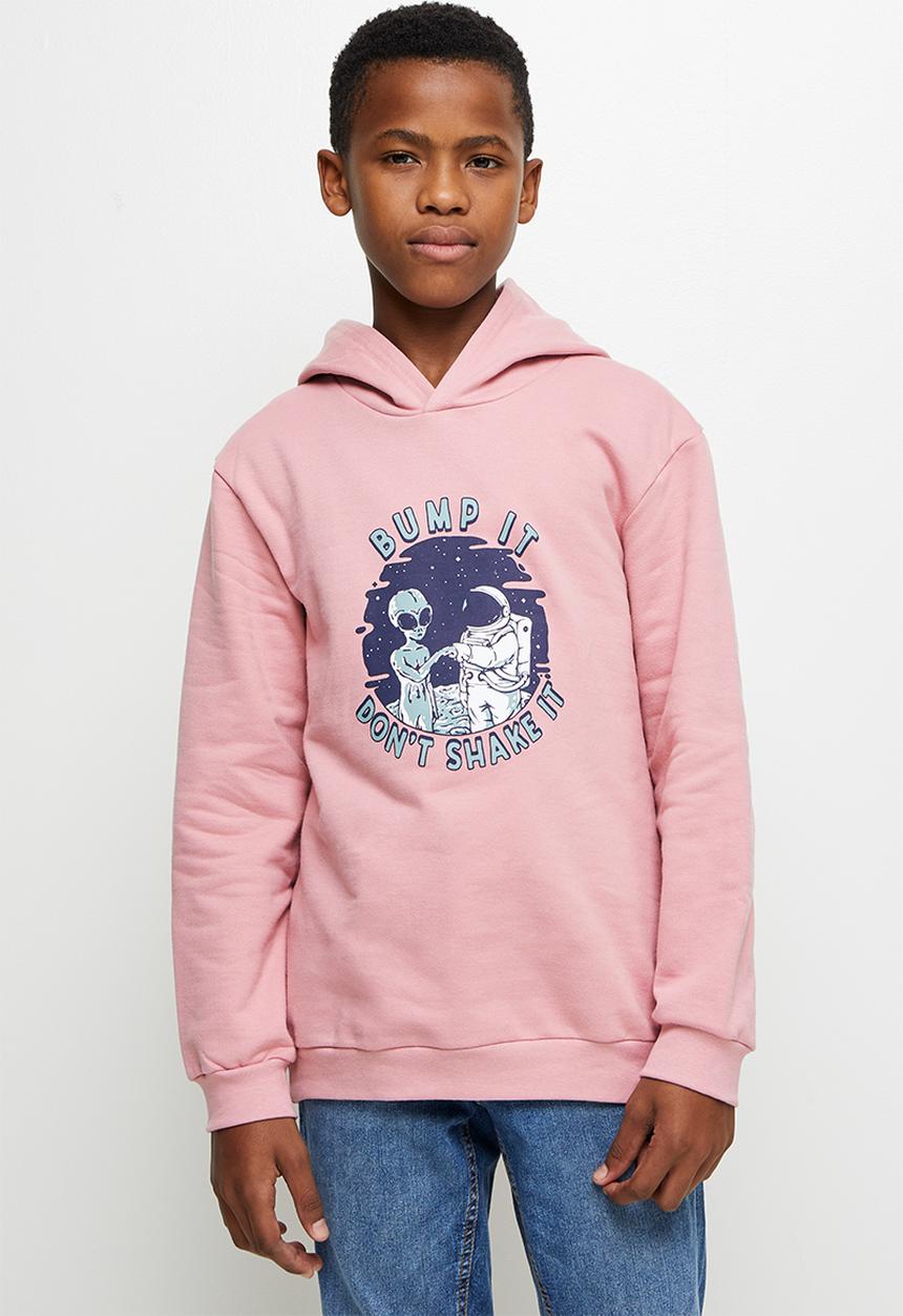 Rebel Republic - Boys graphic hooded sweatshirt - dusty pink