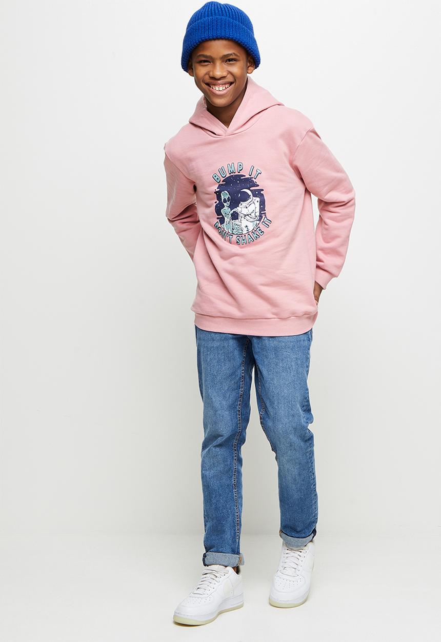 Rebel Republic - Boys graphic hooded sweatshirt - dusty pink