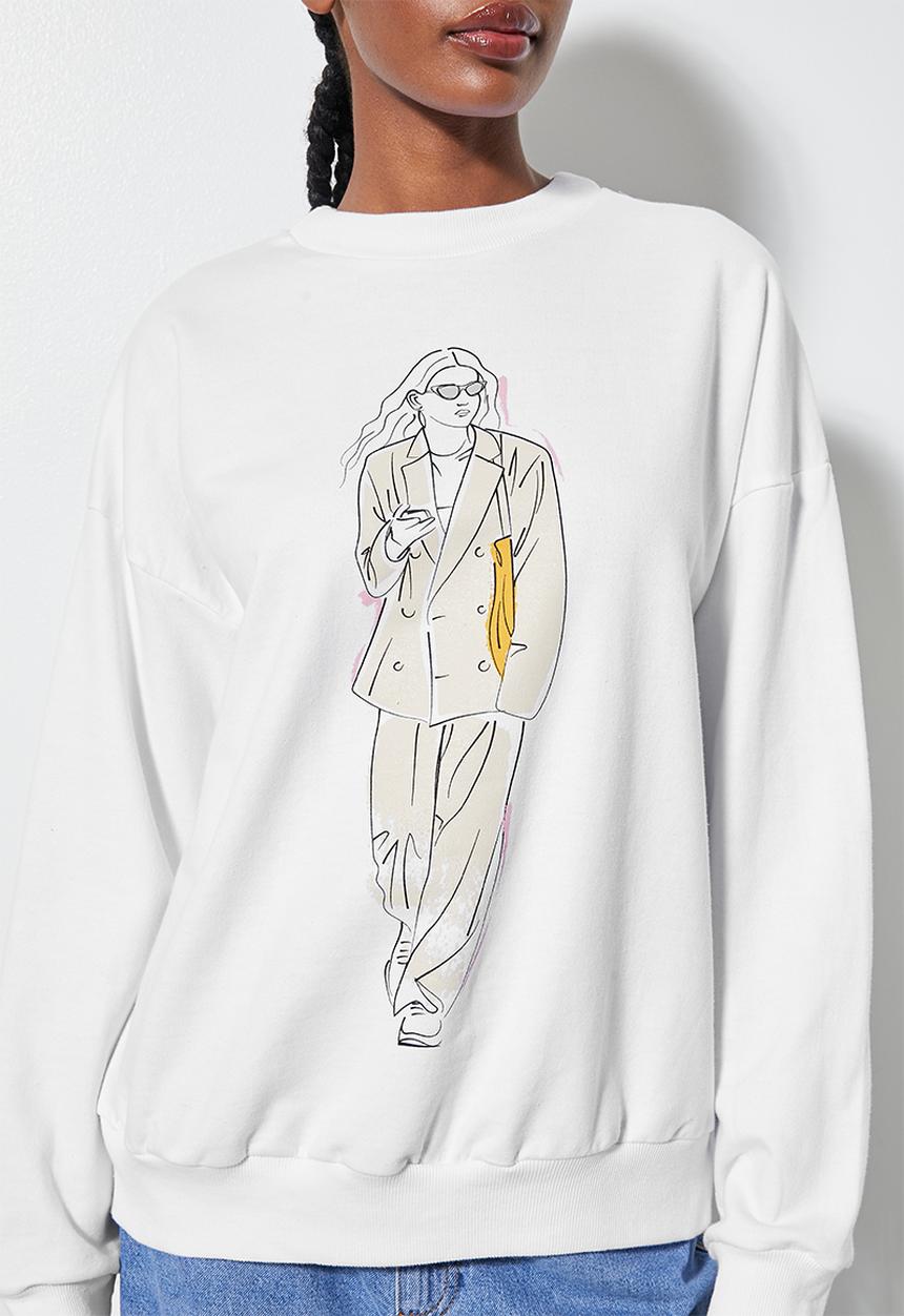 Superbalist - Graphic crew - white