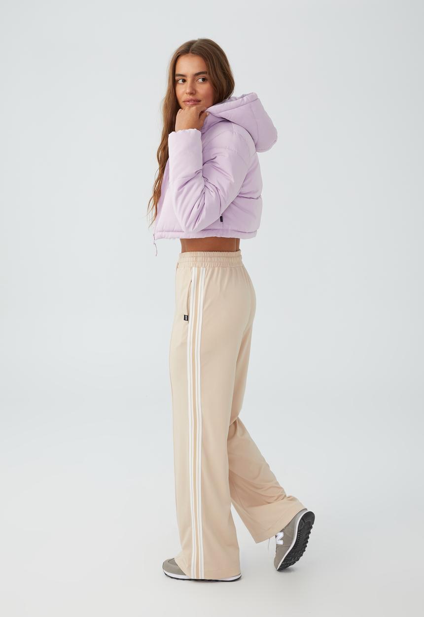 Cotton On - The recycled cropped mother puffer - pink orchid