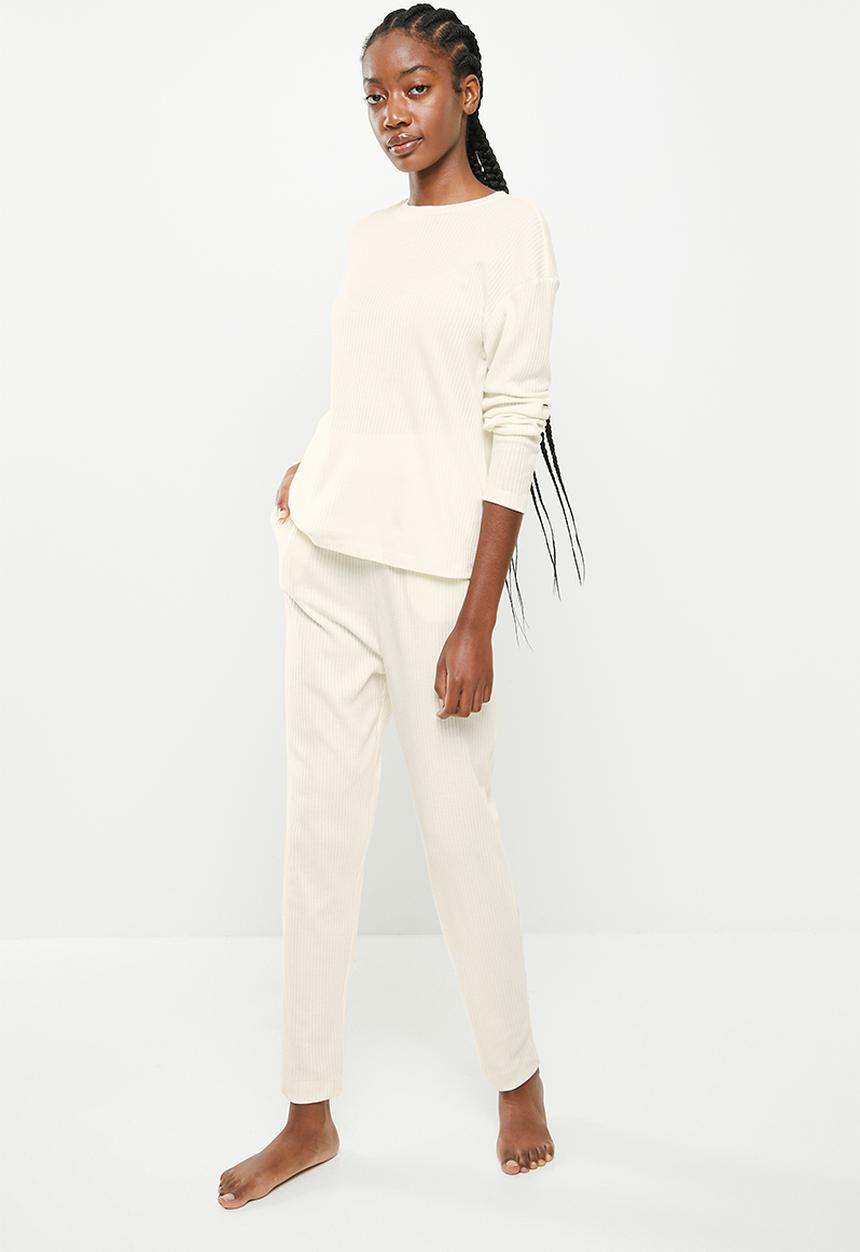 Superbalist - Rib sleep set - stone