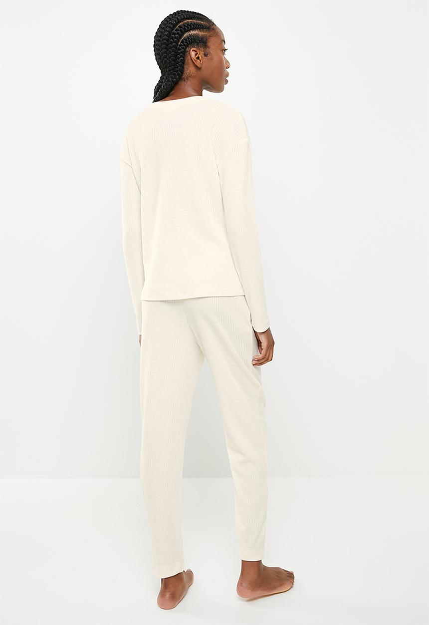 Superbalist - Rib sleep set - stone