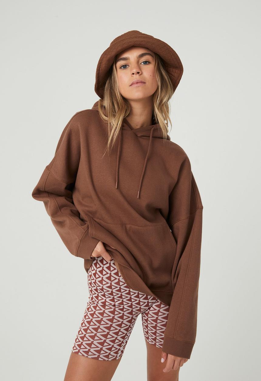 Cotton On - Plush oversized  hoodie - toasted hazelnut