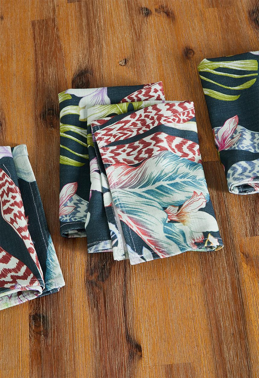 Sixth Floor - Floral botanical napkin set of 4-moody