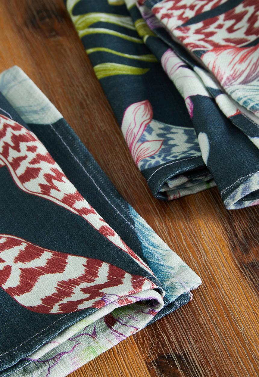 Sixth Floor - Floral botanical napkin set of 4-moody