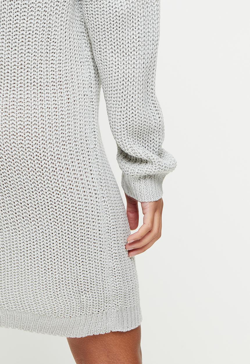 Missguided - Petite recycled ayvan jumper dress - light grey