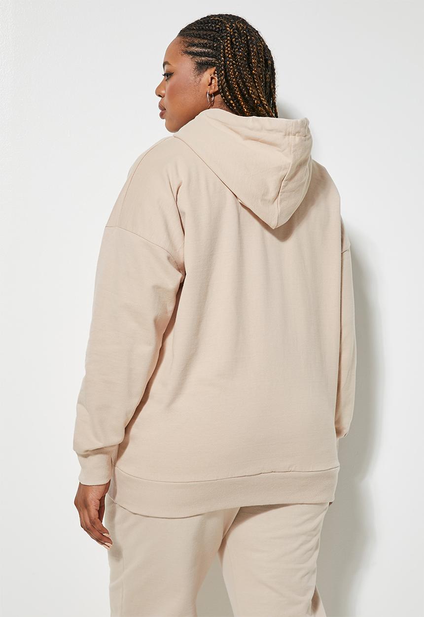 Superbalist - Longline hoodie - stone