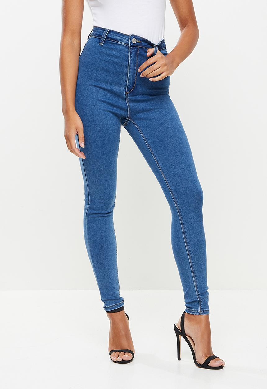 Missguided - Petite recycled vice skinny jeans - blue