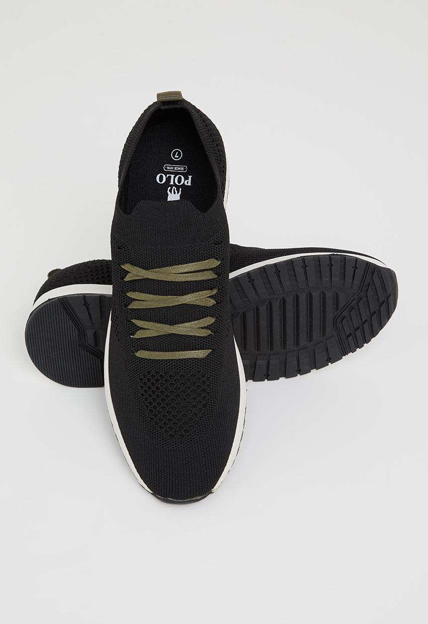POLO - Classic knitted runner - black