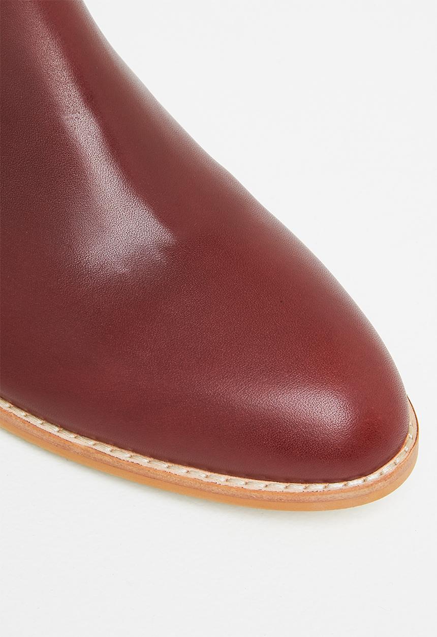 Julz - Leah leather chelsea boot - burgundy