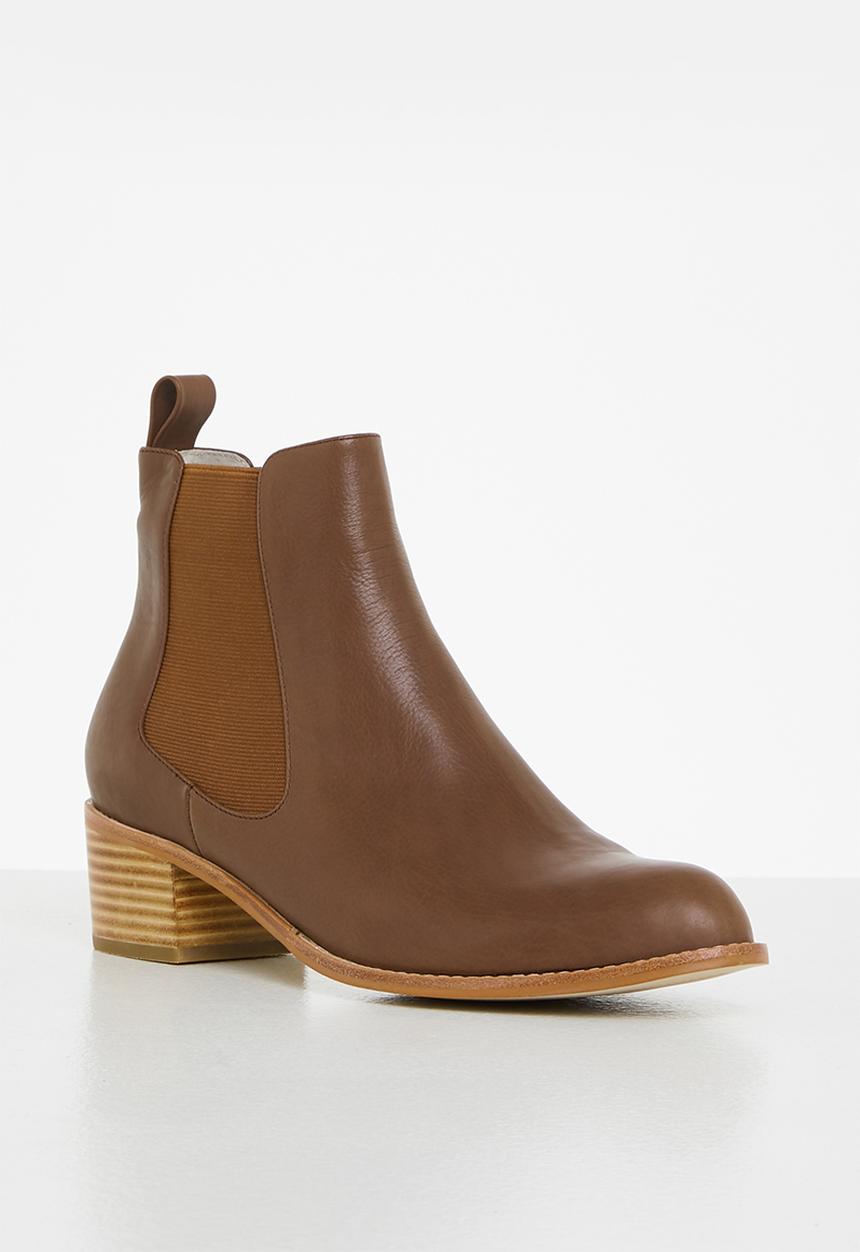 Julz - Leah leather chelsea boot - choc
