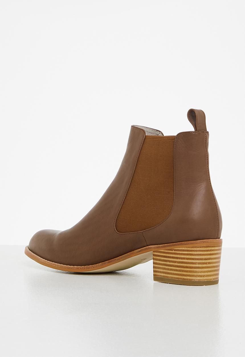 Julz - Leah leather chelsea boot - choc