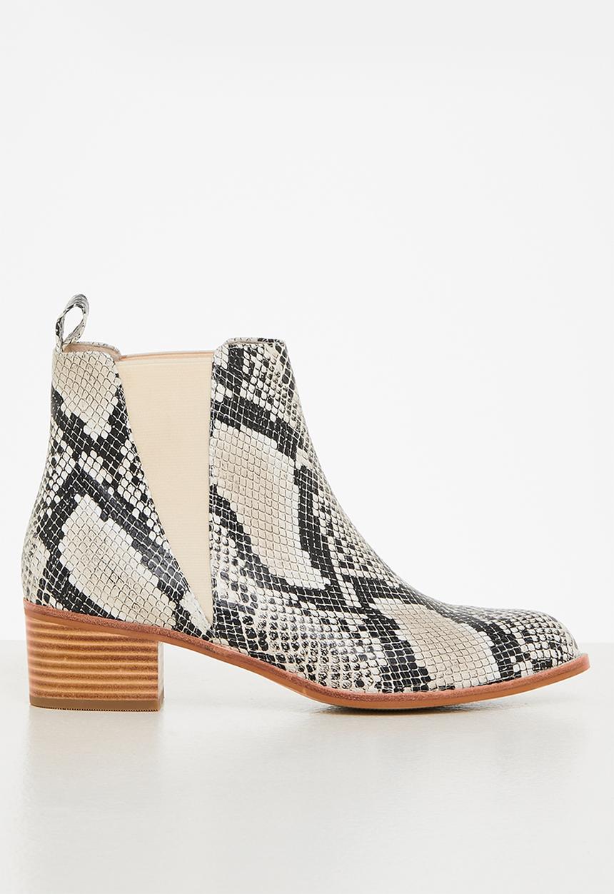 Julz - Kinsley leather chelsea boot -black & grey