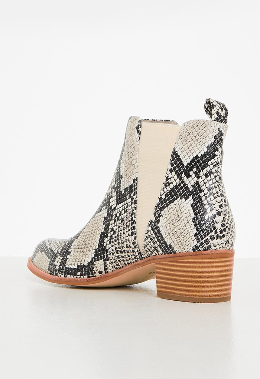 Julz - Kinsley leather chelsea boot -black & grey