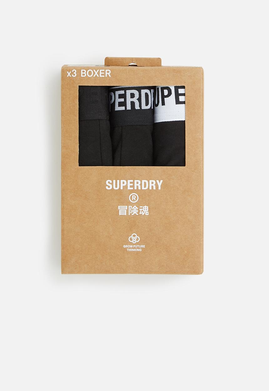Superdry. - Boxer multi triple pack - black