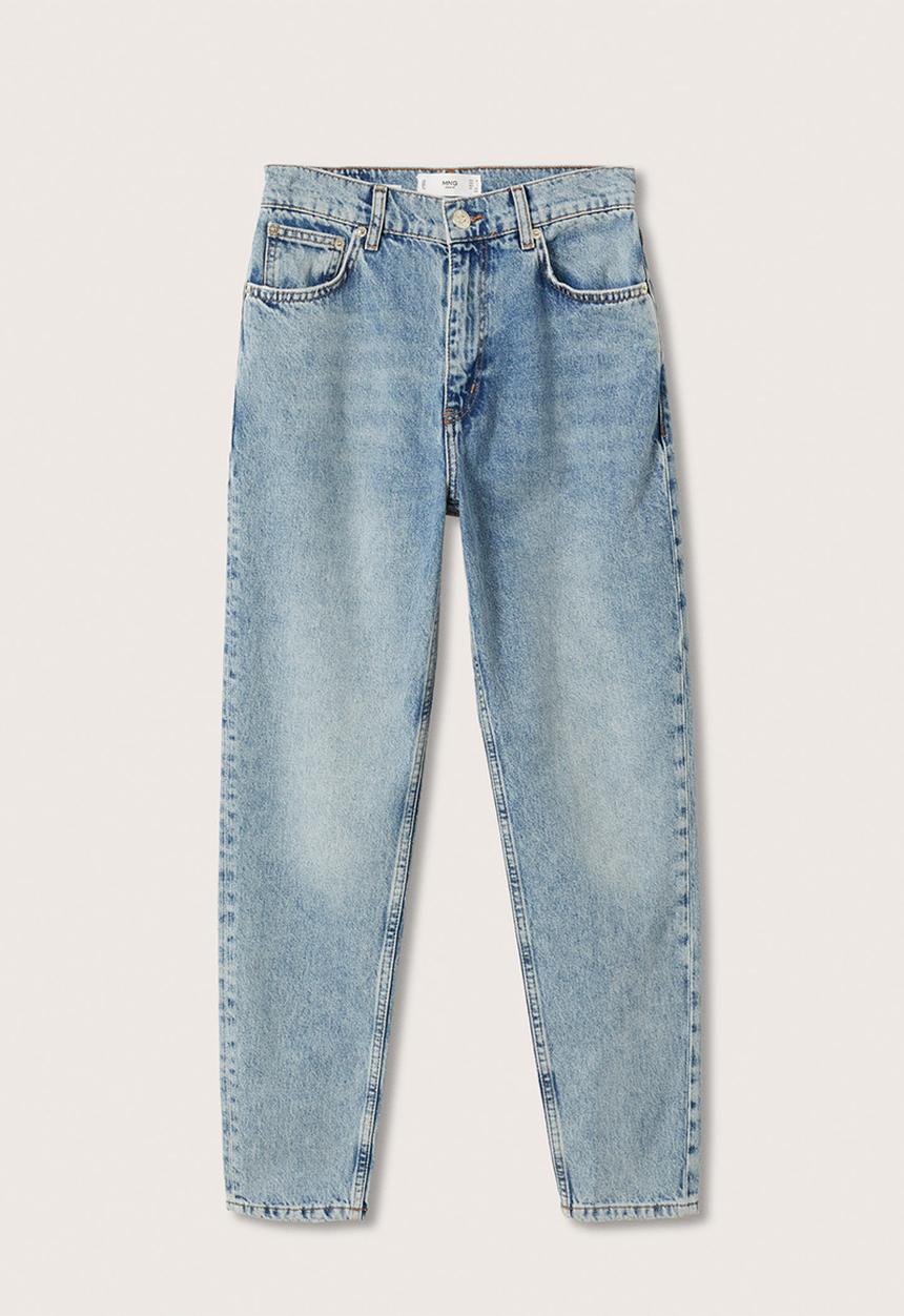 MANGO - Jeans mom - open blue