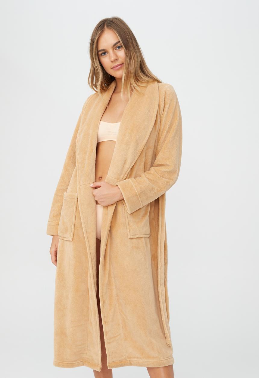 Cotton On - The hotel luxe robe - clay