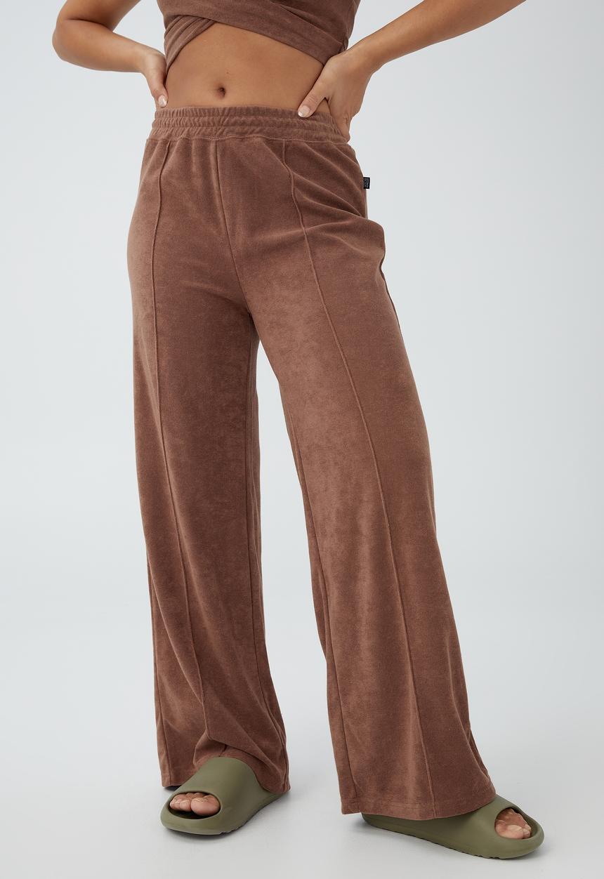 Cotton On - Sweat to swim wide leg pant - toasted hazelnut