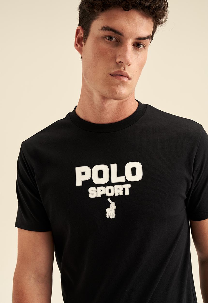 POLO - Men sport logo short sleeve tee - black