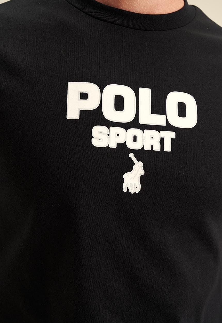 POLO - Men sport logo short sleeve tee - black