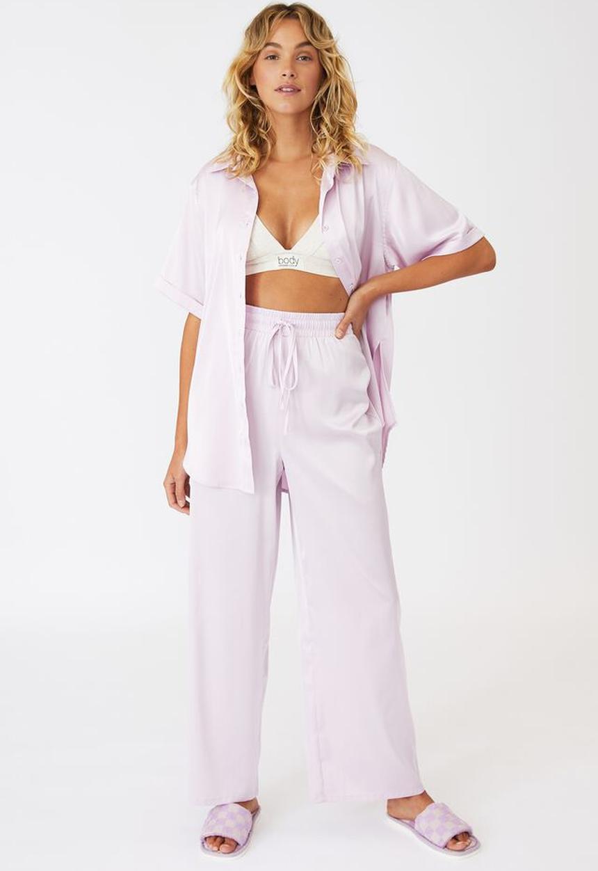 Cotton On - Satin sleep pant - lilac snow