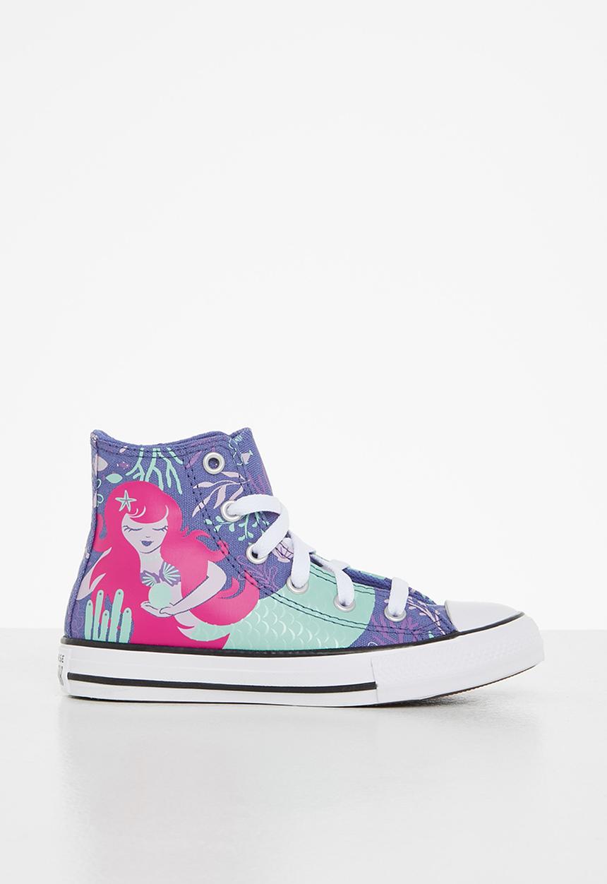 Converse - Chuck taylor all star mermaid print hi - washed indigo/light dew/white