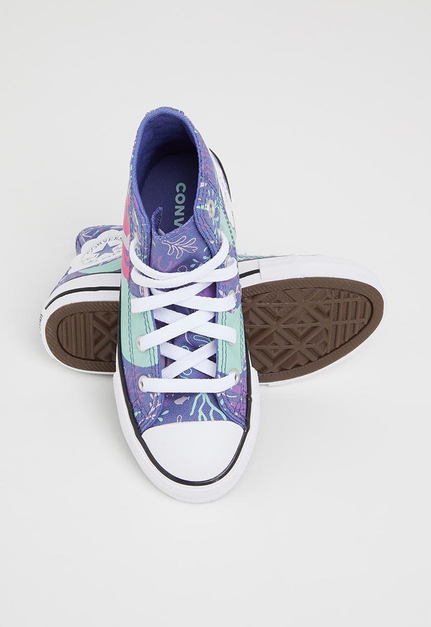 Converse - Chuck taylor all star mermaid print hi - washed indigo/light dew/white