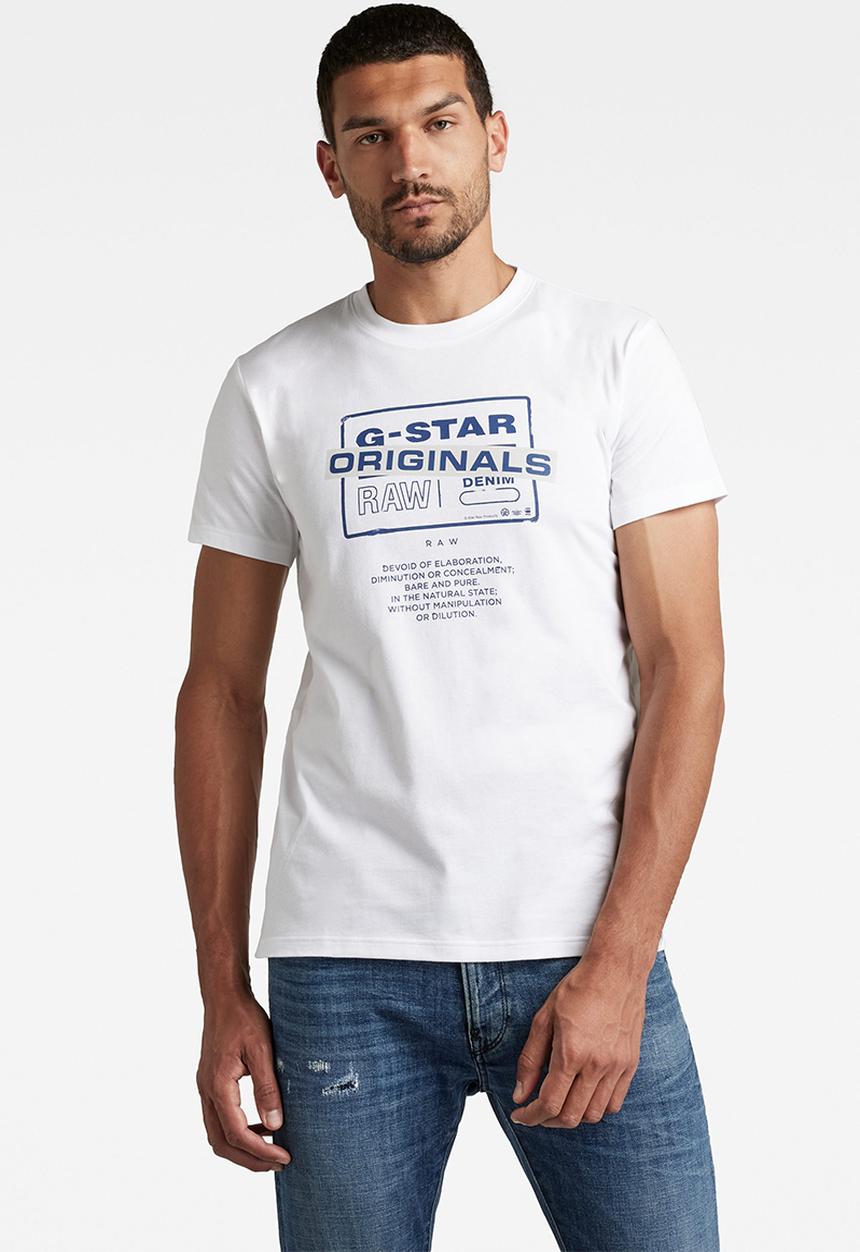 G-STAR - Originals logo r t - white