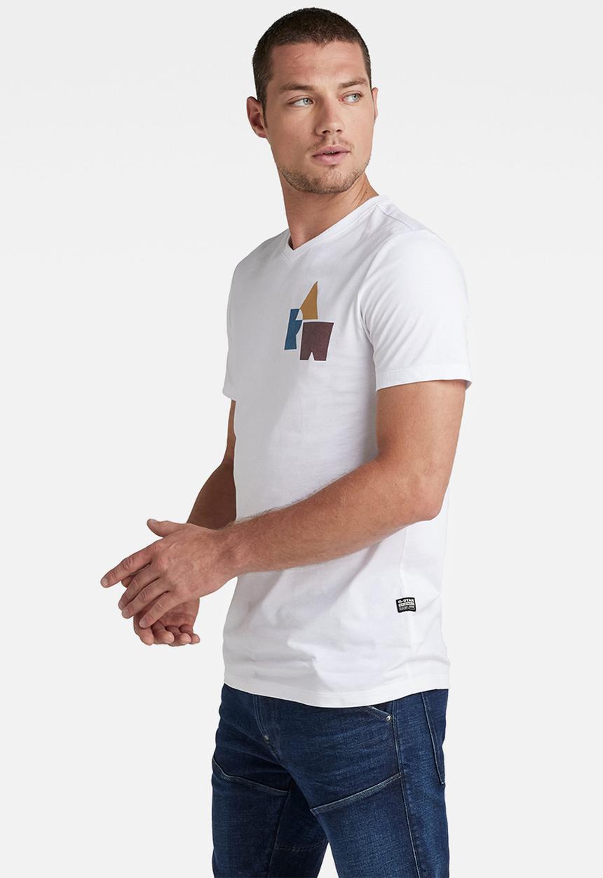 G-STAR - Chest graphic slim v t - white
