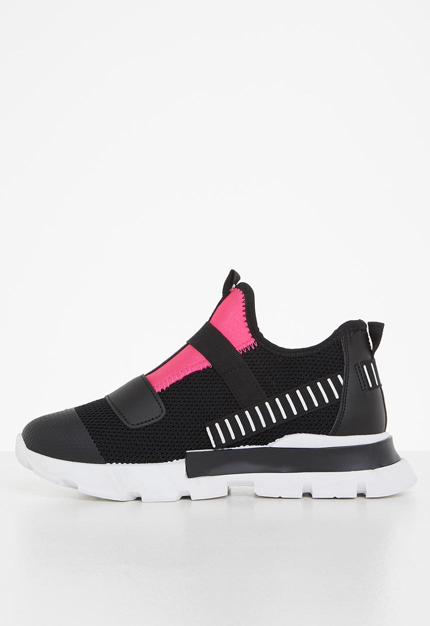 Tom Tom - Chunky knit lace up sneaker - black